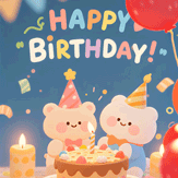 Female happy birthday gif with beautiful design and birthday wishes for women